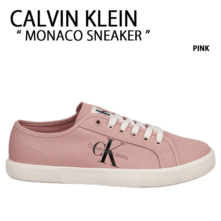Calvin Klein カルバンクライン スニーカー MONACO SNEAKER PINK CK シューズ モナコスニーカー ピンク ロゴ レディース YW00482 0J1|select store LAILAC