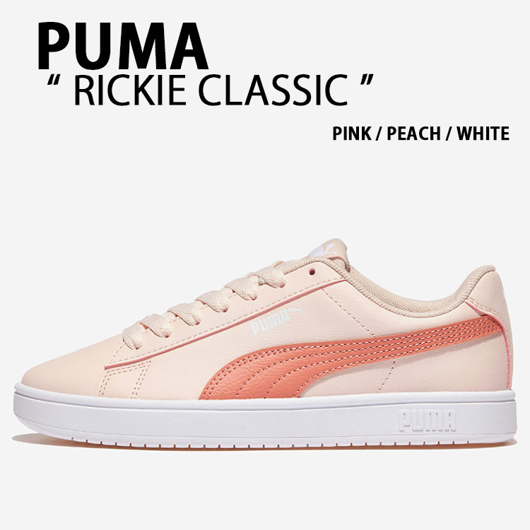 PUMA プーマ スニーカー RICKIE CLASSIC 394251-22 PINK PEACH WHITE リッキー クラシック ピンク ピーチ ホワイト レディース【中古】未使用品