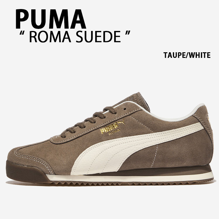 PUMA プーマ スニーカー ROMA SUEDE 398635-07 シューズ TAUPE WHITE トープ ホワイト スウェード メンズ レディース【中古】未使用品｜select store LAILAC