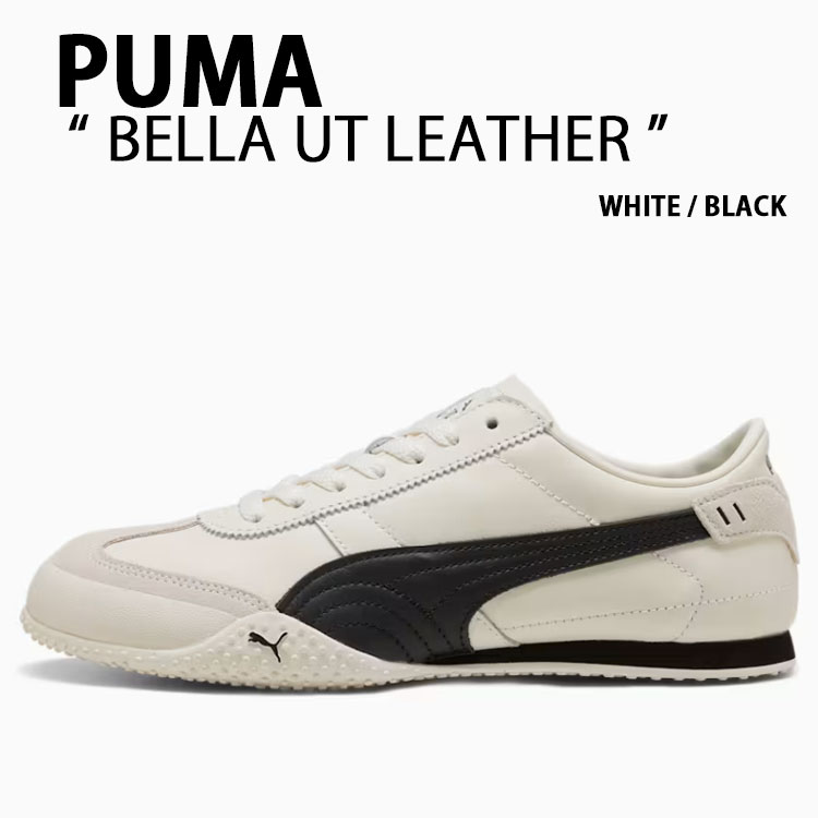 PUMA ピューマ スニーカー BELLA UT LEATHER 402186-01 WHITE BLACK シューズ 白いこと 黒いこと スエードクロス メンズ レディース【中古】未当て嵌める品