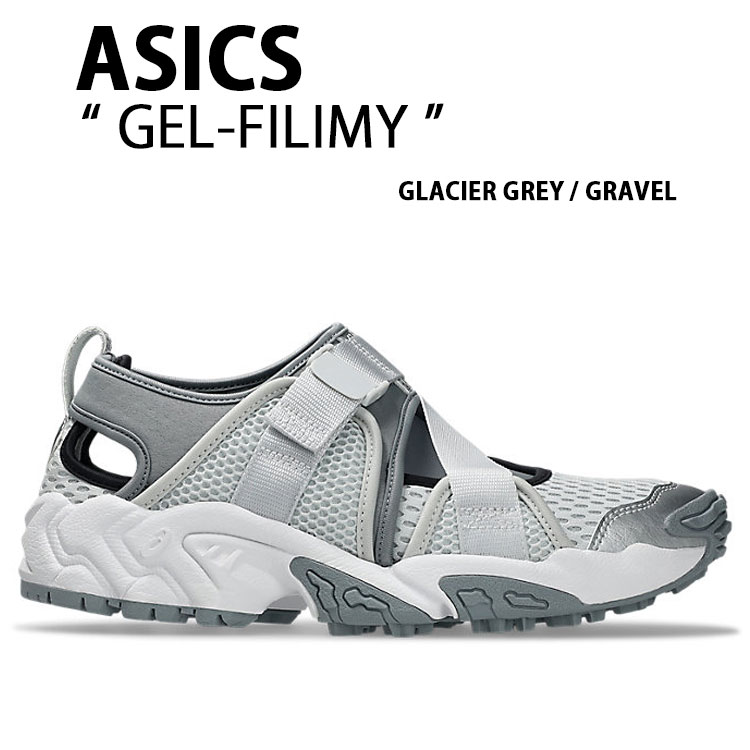 ASICS アシックス サンダル GEL-FILIMY 1203A165-020 GREY シューズ ゲルフィリミー ベルクロ 滑りにくい グレー メンズ レディース