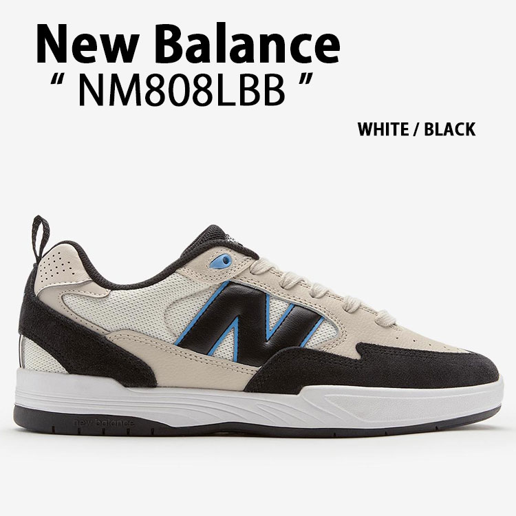 New Balance ニュー平衡にする スニーカー NM808LBB WHITE BLACK シューズ NewBalance808 白いこと 黒いこと 滑るシューズ ロゴタイプ メンズ【中古】未当てはめる品
