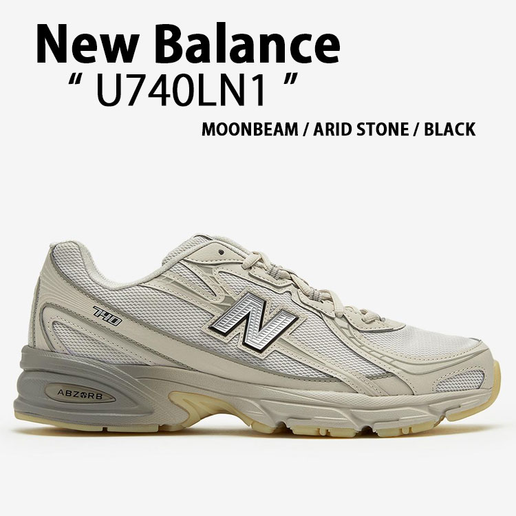 New Balance ニュー平衡にする スニーカー U740LN1 BEIGE シューズ ベージュ NewBalance740 ロゴタイプ メッシュ メンズ レディース【中古】未当て嵌める品