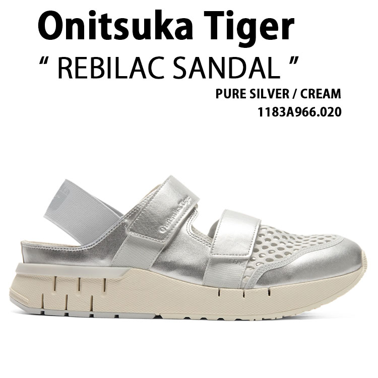 Onitsuka Tiger オニツカタイガー レディース サンダル REBILAC SANDAL SILVER CREAM 1183A966.020 シューズ レビラックサンダル シルバー クリーム スポーツサンダル