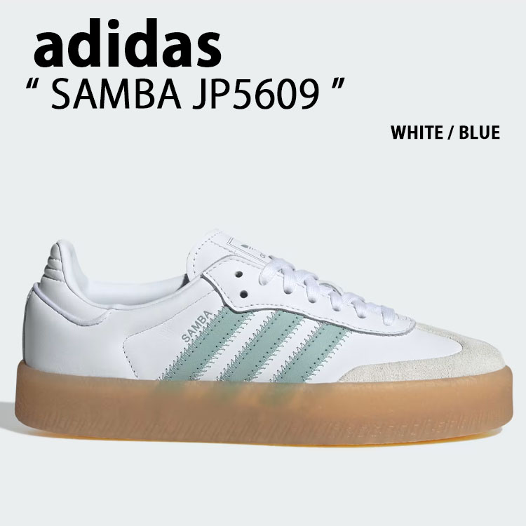 adidas Originals アディダス オリジナルス スニーカー SAMBA JP5609 WHITE BLUE シューズ サンバ ホワイト ブルー 厚底 メンズ レディース【中古】未使用品 24,810円