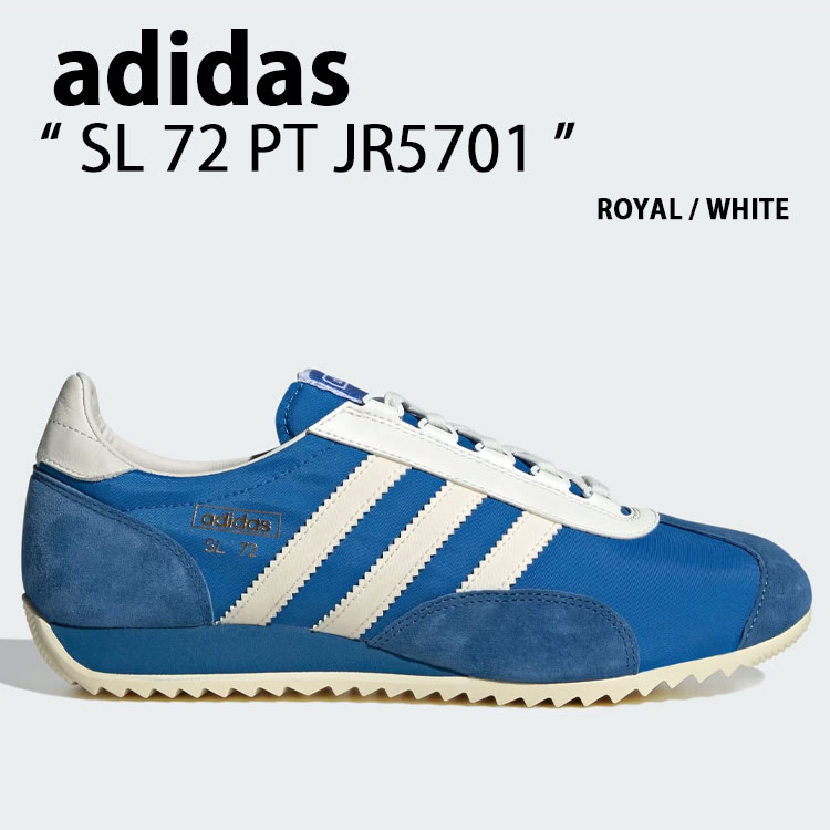 adidas originals アディダス スニーカー SL72 PT JR5701 BLUE WHITE シューズ エスエル72 青み 白いこと スエードクロス ナイロンアッパー メンズ レディース【中古】未当て嵌める品
