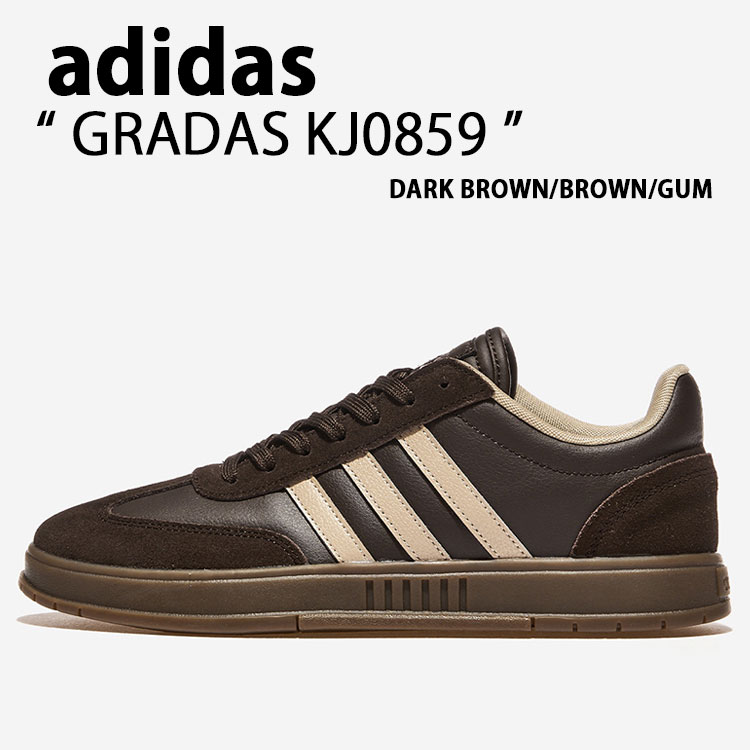 adidas アディダス スニーカー GRADAS KJ0859 DARK BROWN シューズ グラダス レザーアッパー ダークブラウン メンズ レディース【中古】未使用品 15,825円