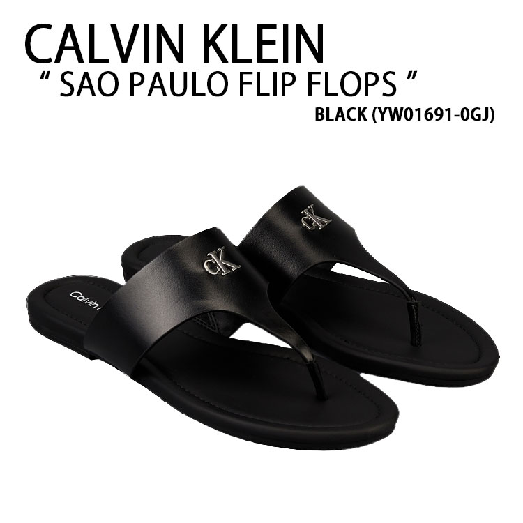 Calvin Klein カルバンクライン レディース サンダル SAO PAULO FLIP FLOPS シューズ サンパウロフリップフロップ BLACK ブラック YW016910GJ