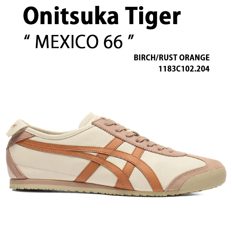 Onitsuka Tiger オニツカタイガー スニーカー MEXICO 66 WHITE ORANGE 1183C102.204 シューズ メキシコ合衆国66 白いこと オレンジ色 メンズ レディース
