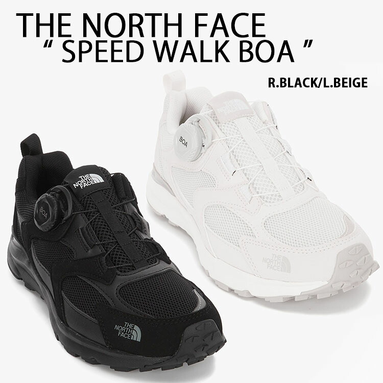 THE NORTH FACE 北の方人間の顔 スニーカー BOA填まる取り合わせ SPEED WALK BOA 文字盤式シューズ BLACK BEIGE アウトドア 駈けっくら 生活スタイル 黒いこと 点火装置ベージュ メンズ レディース NS94R01A/B