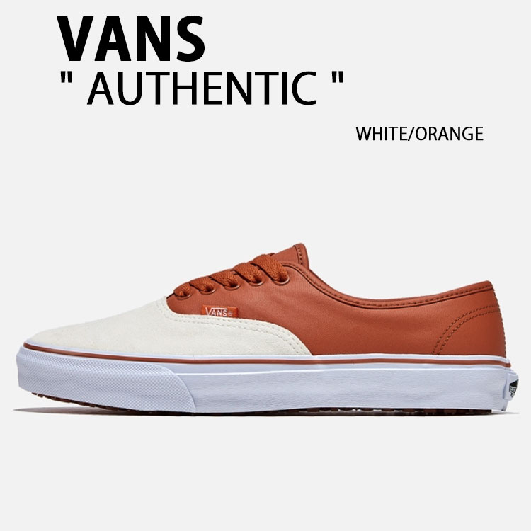 VANS バンズ スニーカー AUTHENTIC WHITE ORANGE V44CF BBS オーセンティック 白いこと オレンジ色 スエードクロス 置き目とり捨てる メンズ 成人男性用