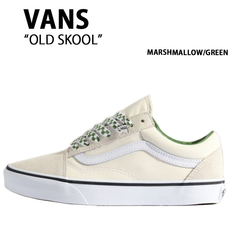 VANS バンズ スニーカー OLD SKOOL MARSHMALLOW GREEN VN000D6WBOM 年寄りの学校 マシマロ 緑であること お上さん用