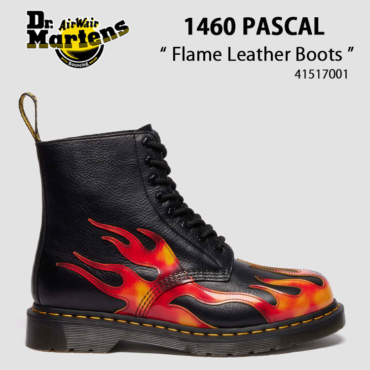 Dr.Martens お医者さんマーチン 8大広間ブーツ 1460 PASCAL FLAME 41517001 シューズ 1460Pascalひな形 BLACK 黒いこと メンズ レディース 成人男性用 成人女性用【中古】未当て嵌める品
