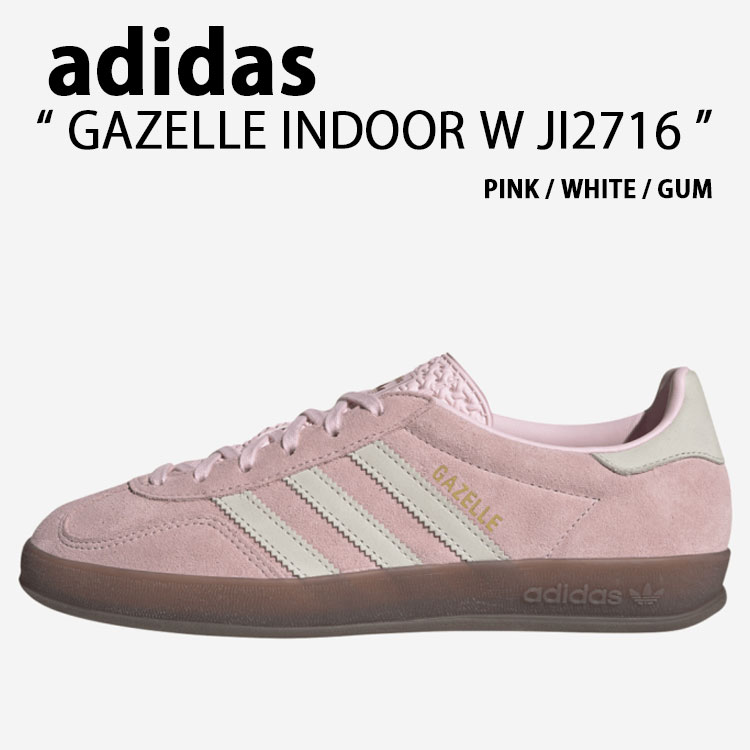 adidas originals アディダス レディース スニーカー GAZELLE INDOOR W JI2716 PINK シューズ ガゼルインドアW サクラ色 スエードクロス【中古】未当て嵌める品