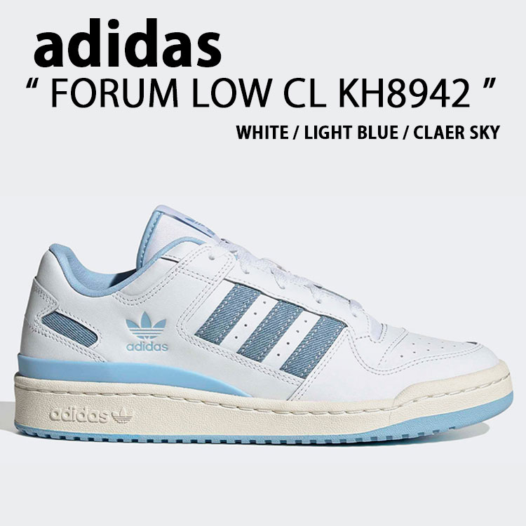 adidas アディダス スニーカー FORUM LOW CL KH8942 シューズ 討論会置き目CL WHITE BLUE 白いこと 青碧 メンズ レディース【中古】未当て嵌める品