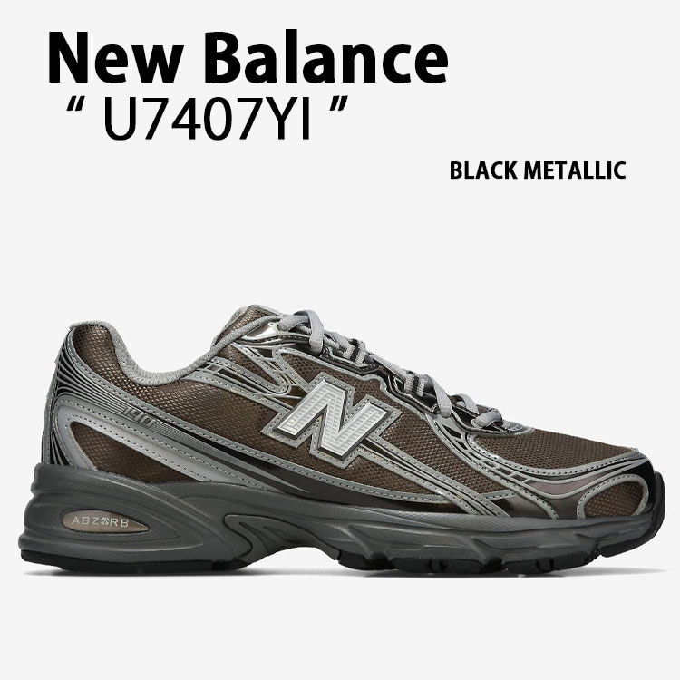 New Balance ニュー平衡にする スニーカー U7407YI シューズ NewBalance740 ランシュー メッシュ BLACK 黒いこと メンズ レディース【中古】未当て嵌める品