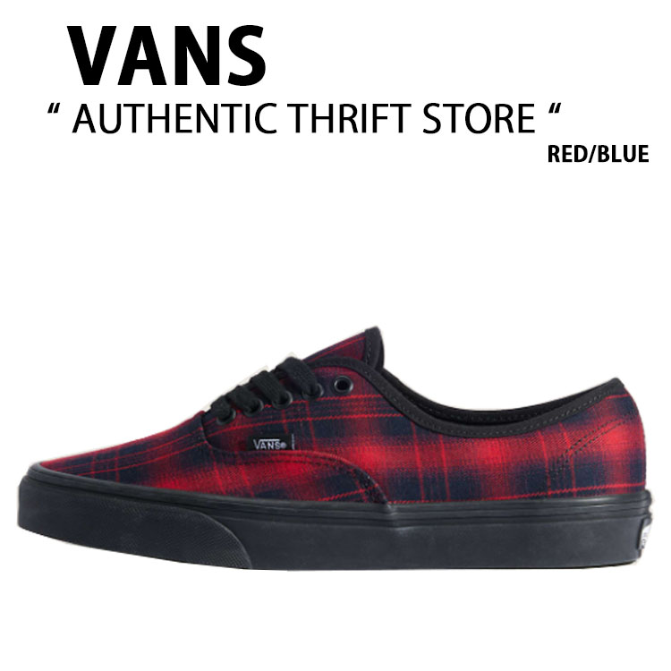 VANS バンズ スニーカー AUTHENTIC THRIFT STORE RED BLUE VN000D7YRDB オーセンティック スリフト ストア レッド ブルー 女性用｜select store LAILAC