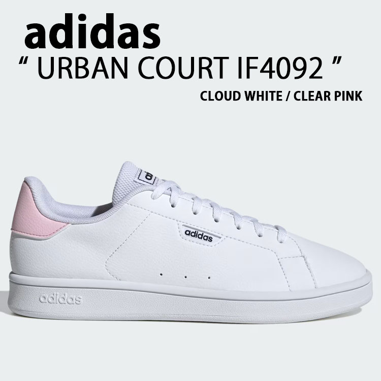 adidas Originals アディダス スニーカー URBAN COURT IF4092 シューズ アーバンコート レザーアッパー WHITE PINK ホワイト ピンク メンズ レディース【中古】未使用品