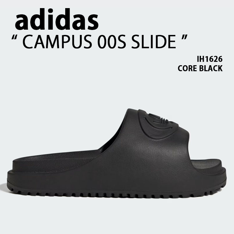 adidas originals アディダス サンダル CAMPUS 00S SLIDE IH1626 シューズ キャンパス00sスライド 一体型 厚底 コンフォートサンダル BLACK ブラック メンズ レディース【中古】未使用品｜select store LAILAC