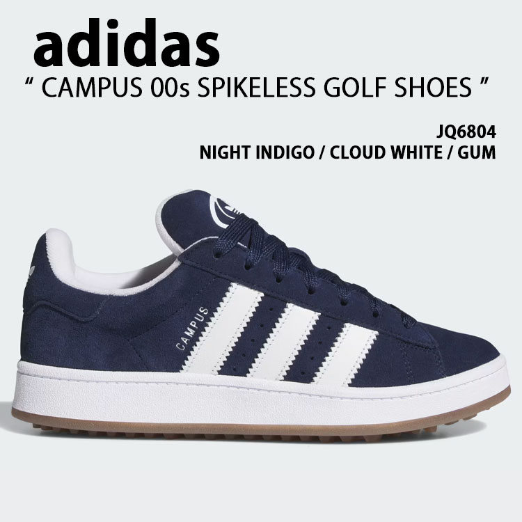 adidas Originals アディダス オリジナルス スニーカー CAMPUS 00s SPIKELESS GOLF SHOES JQ6804 構内00s スパイク受け答え ゴルフシューズ スウェード NAVY 米国海軍 WHITE 白いこと メンズ レディース【中古】未当て嵌める品