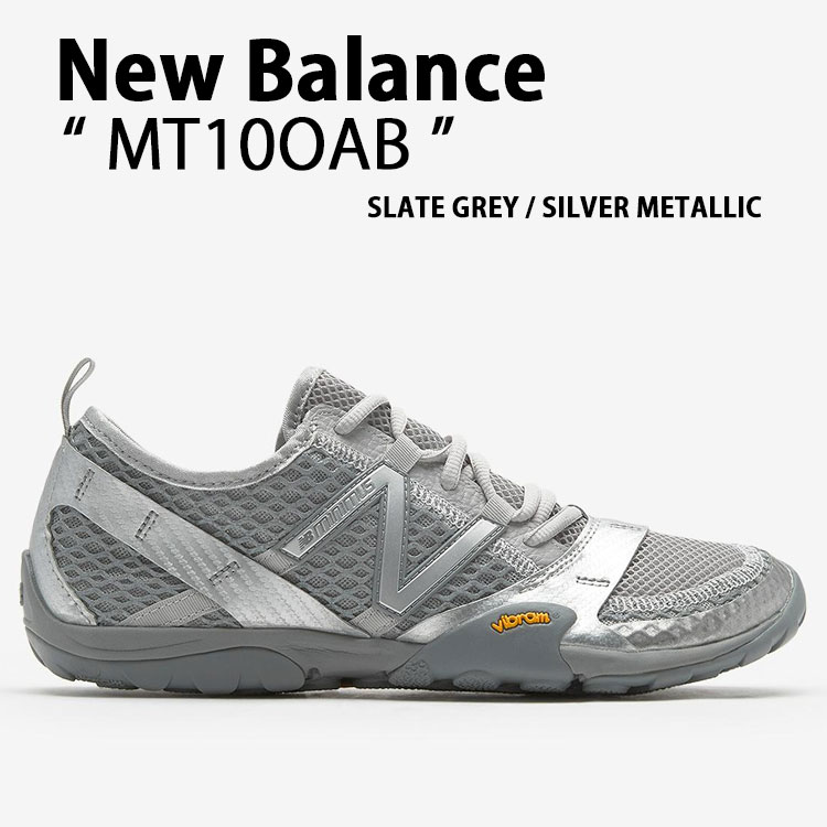 New Balance ニューバランス スニーカー MT10OAB シューズ NewBalance10 ランニングシューズ ロゴ メッシュ GREY グレー SILVER シルバー メンズ レディース【中古】未使用品
