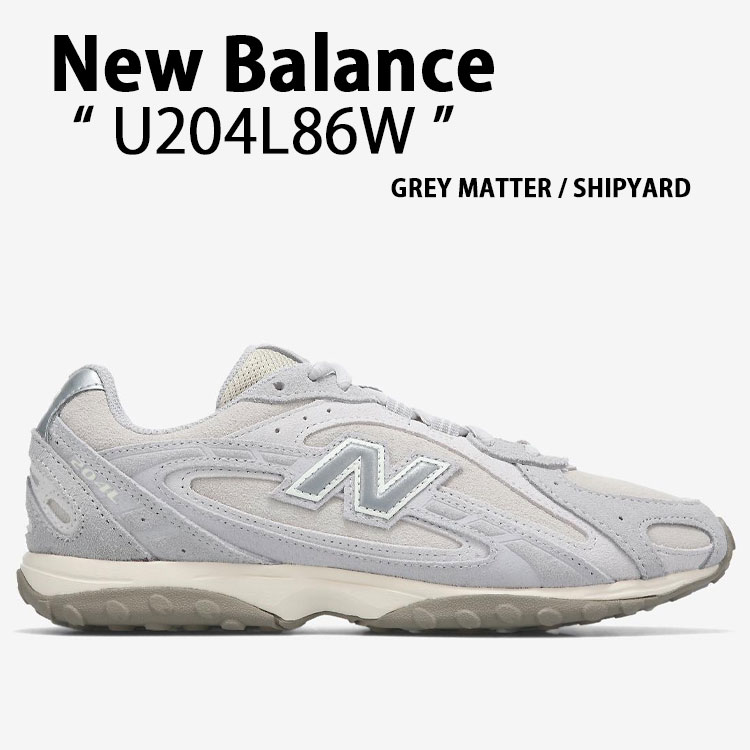 New Balance ニューバランス スニーカー U204L86W シューズ NewBalance204 スエード メッシュ ランシュー GREY グレー メンズ レディース【中古】未使用品｜select store LAILAC