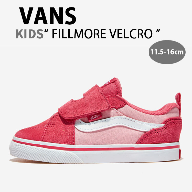 VANS バンズ キッズ スニーカー FILLMORE VELCRO COLOR POP CANDIED PINK VN000EH9FUO フィルモア ベルクロ カラー ポップ キャンディド ピンク キッズ用 子供用 べービー用