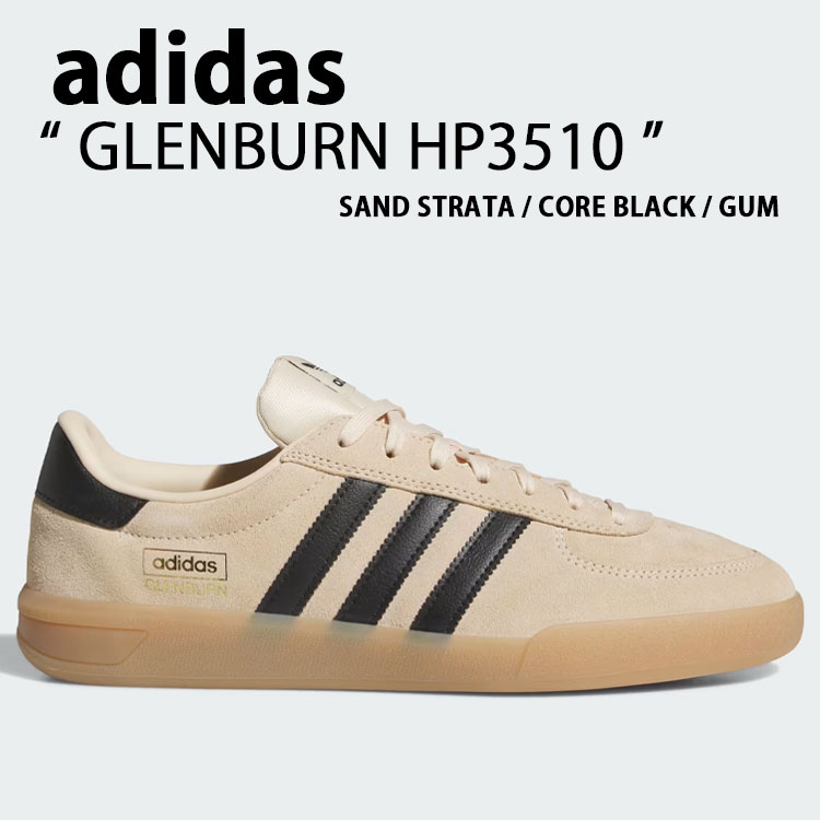 adidas originals アディダス スニーカー GLENBURN HP3510 シューズ グレン廏舎 SAND 沙子 BLACK 黒いこと メンズ レディース【中古】未当て嵌める品