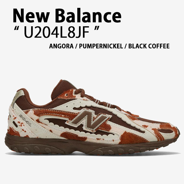 New Balance ニュー平衡にする レディース スニーカー U204L8JF シューズ NewBalance204 Cow Girl ランシュー BROWN WHITE 赤銅色 白いこと【中古】未当て嵌める品