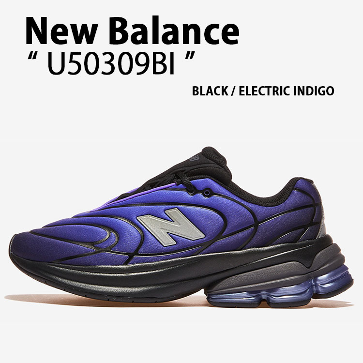 New Balance ニュー平衡にする スニーカー U50309BI シューズ NewBalanceU5030 ランシュー BLACK 黒いこと PURPLE パープル メンズ レディース【中古】未当て嵌める品