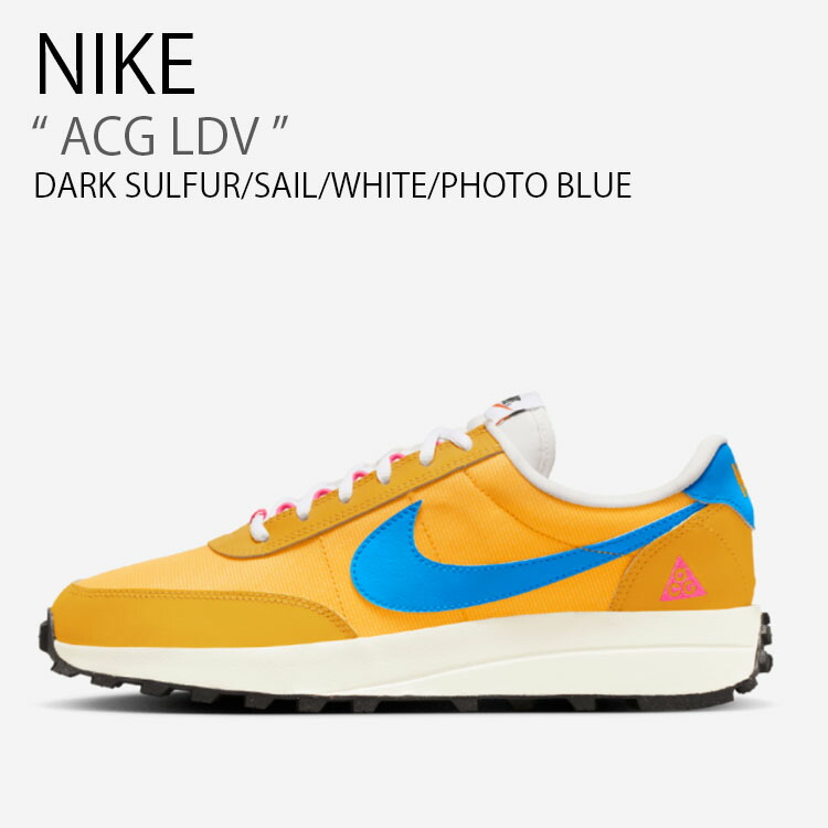 NIKE ナイキ スニーカー ACG LDV ロングディスタンスベクター IF2857-700 置き目取りすてる 黄色 洋芥子 青碧 サクラ色 白いこと メンズ レディース 成人男性用 お上さん用 男女共用【中古】未当てはめる品