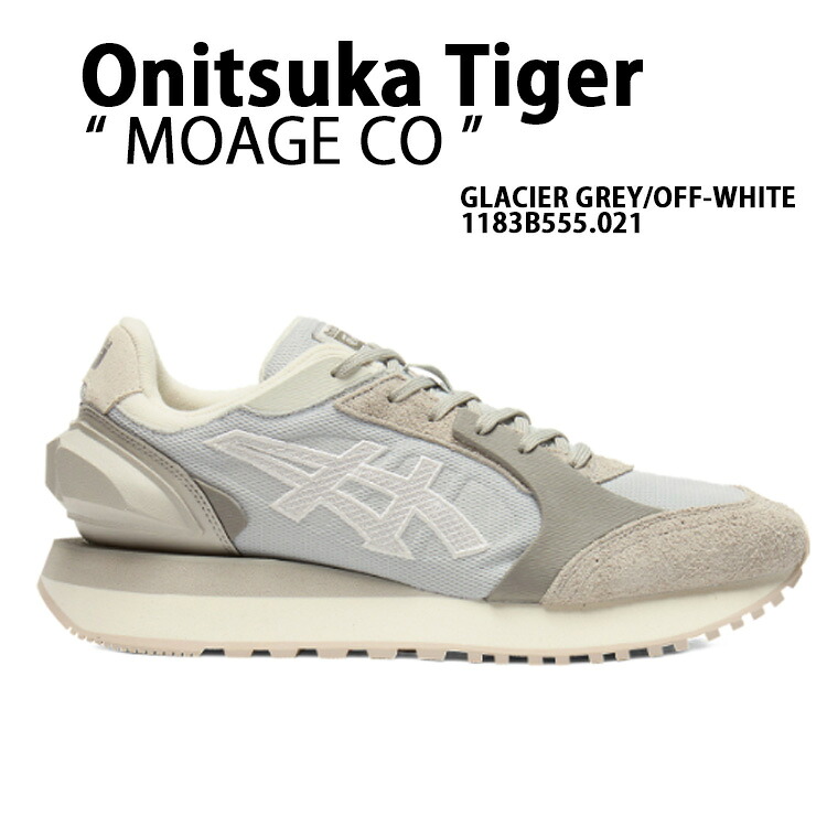Onitsuka Tiger オニツカタイガー スニーカー MOAGE CO GLACIER GRAY OFF-WHITE 1183B555.021 シューズ モアージュ シーオー グレイシャーグレー 象牙色 分かりやすい メッシュアッパー 今めかしい表現スタイル メンズ ウィメンズ