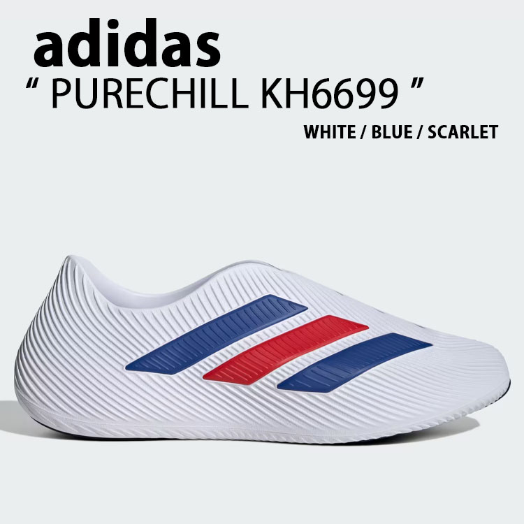 adidas アディダス スリッポン PURECHILL KH6699 シューズ ピュアチル WHITE BLUE SCARLET コンフォートサンダル リカバリー クロッグ 軽い EVA メンズ レディース【中古】未使用品|select store LAILAC