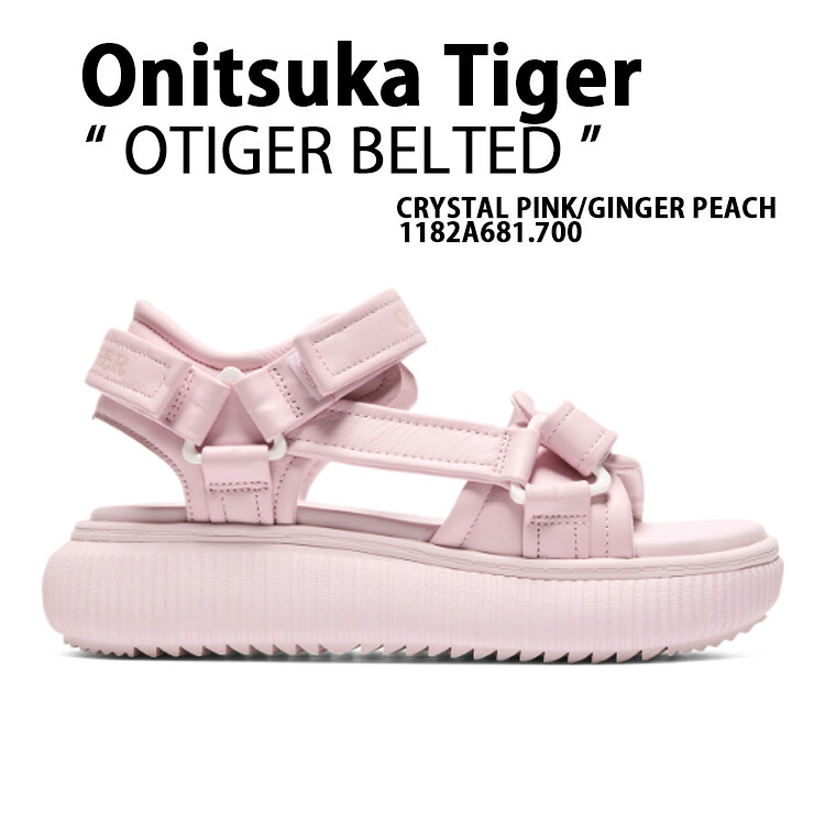 Onitsuka Tiger オニツカタイガー サンダル OTIGER BELTED CRYSTAL PINK GINGER PEACH 1182A681.700 オータイガー ベルテッド クリスタルピンク ジンジャーピーチ 厚底 軽量 クッション レザー ストラップ ウィメンズ|select store LAILAC