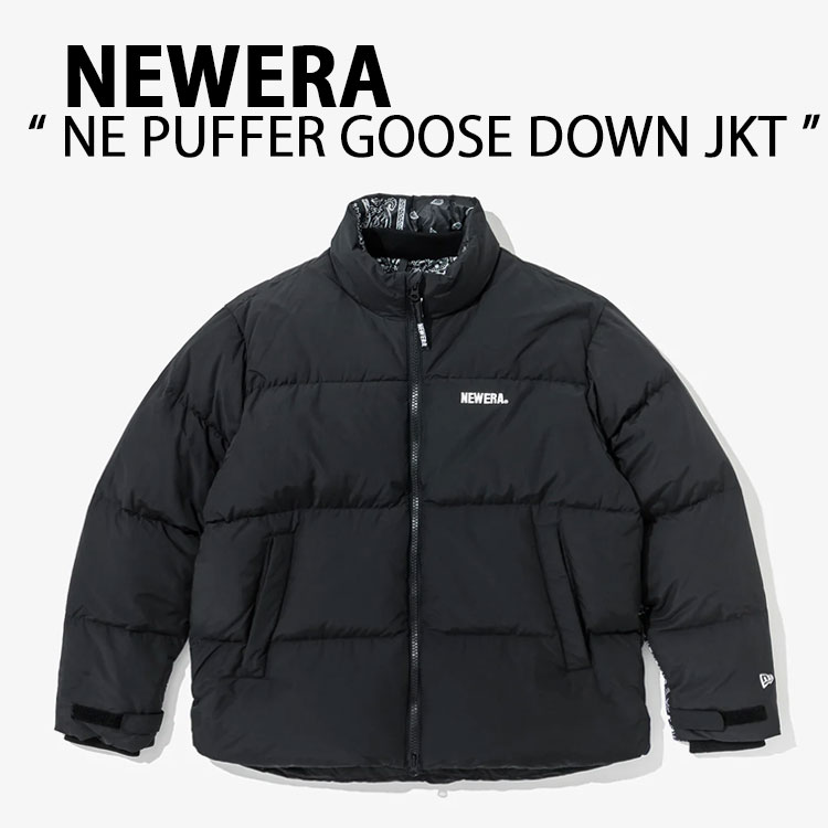 NEWERA ニューエラ ダウンジャケット AP NE PUFFER GOOSE DJ24 グースダウン BLACK ペイズリー メンズ レディース 13338614