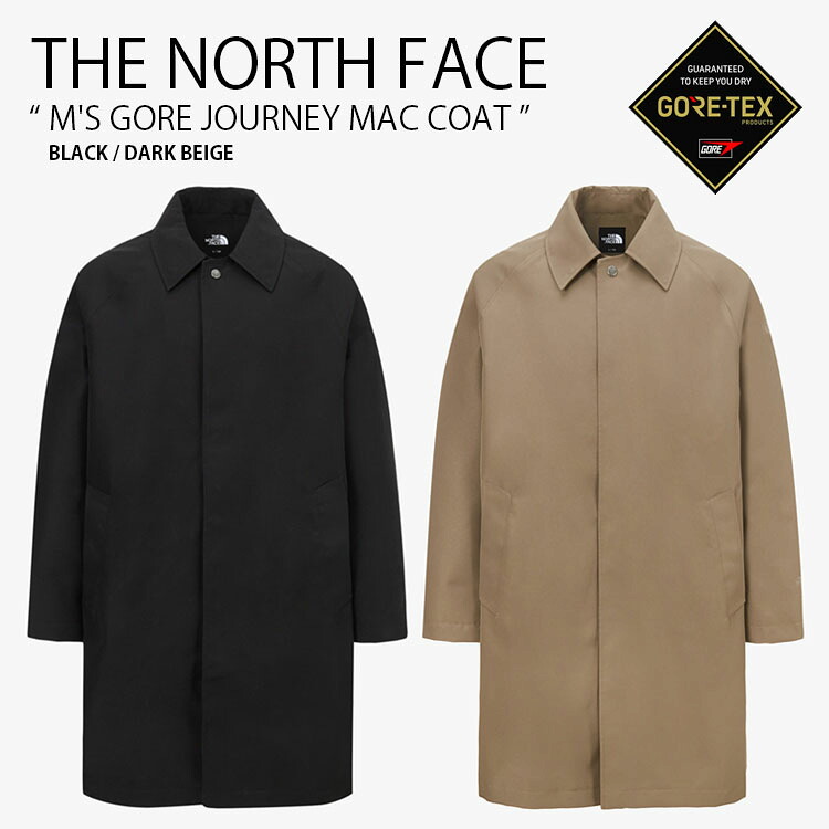 THE NORTH FACE ノースフェイス マックコート M'S GORE JOURNEY MAC COAT ゴア ジャーニー マック コート ジャケット ゴアテックス レインコート ロゴ カジュアル ストリート ブラック ベージュ 男性用 女性用 男女共用 NC2WQ52A/B