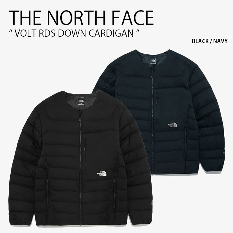 THE NORTH FACE ノースフェイス ダウンジャケット VOLT RDS DOWN CARDIGAN ヴォルト ダウン カーディガン ジャケット キルティングジャケット ルーズフィット ロゴ ブラック ネイビー メンズ レディース 男性用 女性用 男女共用 NJ1DQ59A/B