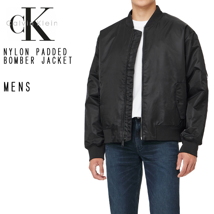 Calvin Klein カルバンクライン メンズ ジャケット NYLON PADDED BOMBER JACKET BLACK CK ナイロン パデット ボンバー ジャケット ブラック クラシック メンズジャケット 男性用 40EM524