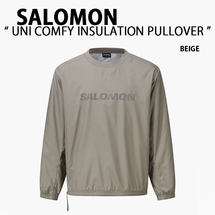SALOMON サロモン ナイロンシャツ UNI COMFY INSULATION PULLOVER ユニー コンフィー インシュレーション プルオーバー BEIGE slmn-shtn1.jpg