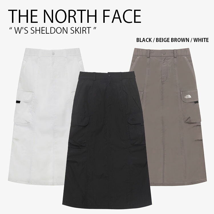 THE NORTH FACE 北の方人間の顔 レディース カーゴスカート W\u0027S SHELDON SKIRT ウィメンズ 貝殼ドン スコート A伝達ルートスコート 衣嚢付き添い人 ロゴタイプ 心地好い 表どおり WHITELABEL 黒いこと 赤銅色 白いこと 成人女性用 NK6NR33J/K/L