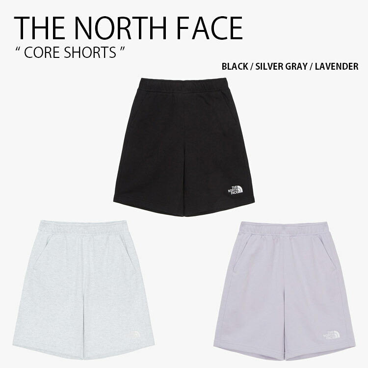 THE NORTH FACE ノースフェイス ショートパンツ CORE SHORTS コア ショーツ パンツ 半ズボン ハーフパンツ ロゴ カジュアル ストリート トレーニング ブラック グレー パープル メンズ レディース 男性用 女性用 男女共用 NS6KR00A/B/C|select store LAILAC