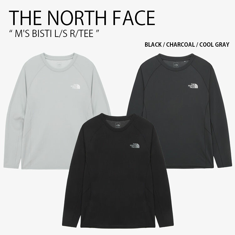 THE NORTH FACE ノースフェイス ロンT M'S BISTI L/SR/TEE ビスティ ロングスリーブ ラウンドネック ティーシャツ 長袖 Tシャツ レギュラーフィット ロゴ カジュアル ストリート ブラック グレー メンズ レディース 男性用 女性用 男女共用 NT7TR02A/B/C｜select store LAILAC