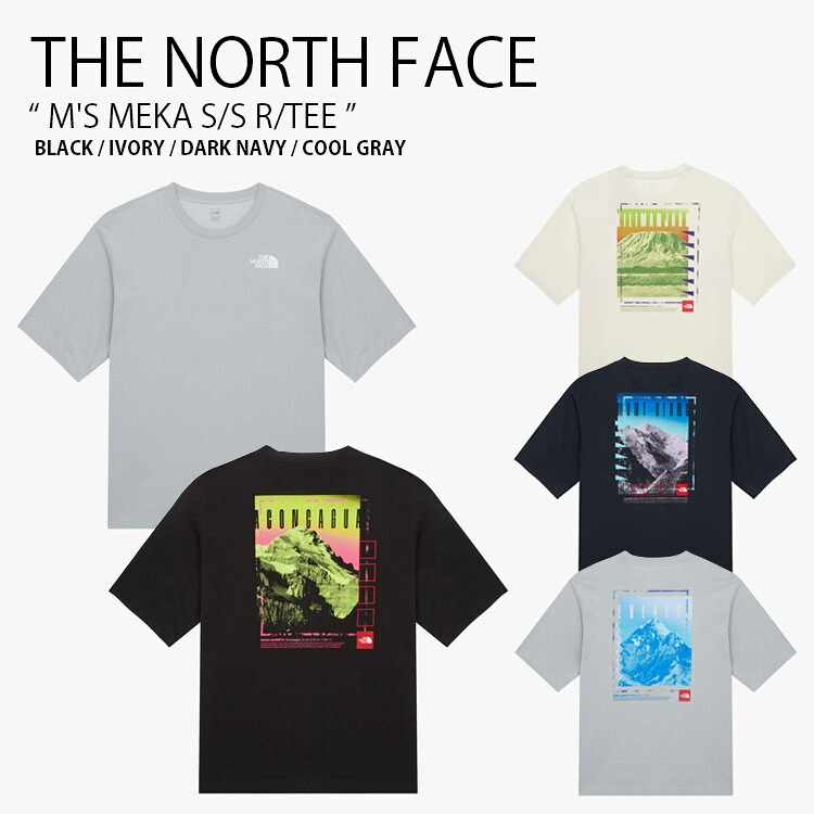 THE NORTH FACE ノースフェイス Tシャツ M'S MEKA S/S R/TEE メカ ショートスリーブ ラウンドネック ティーシャツ 半袖 カットソー ルーズフィット ブラック アイボリー ネイビー グレー メンズ レディース 男性用 女性用 男女共用 NT7UR06A/B/C/D