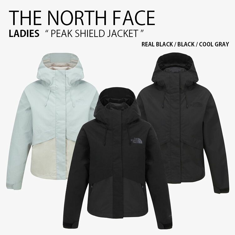 THE NORTH FACE ノースフェイス レディース マウンテンパーカー PEAK SHIELD JACKET ピーク シールド ジャケット フーディ 長袖 ロゴ カジュアル ストリート キャンプ アウトドア ブラック グレー 女性用 NJ2HR04A/B/C｜select store LAILAC