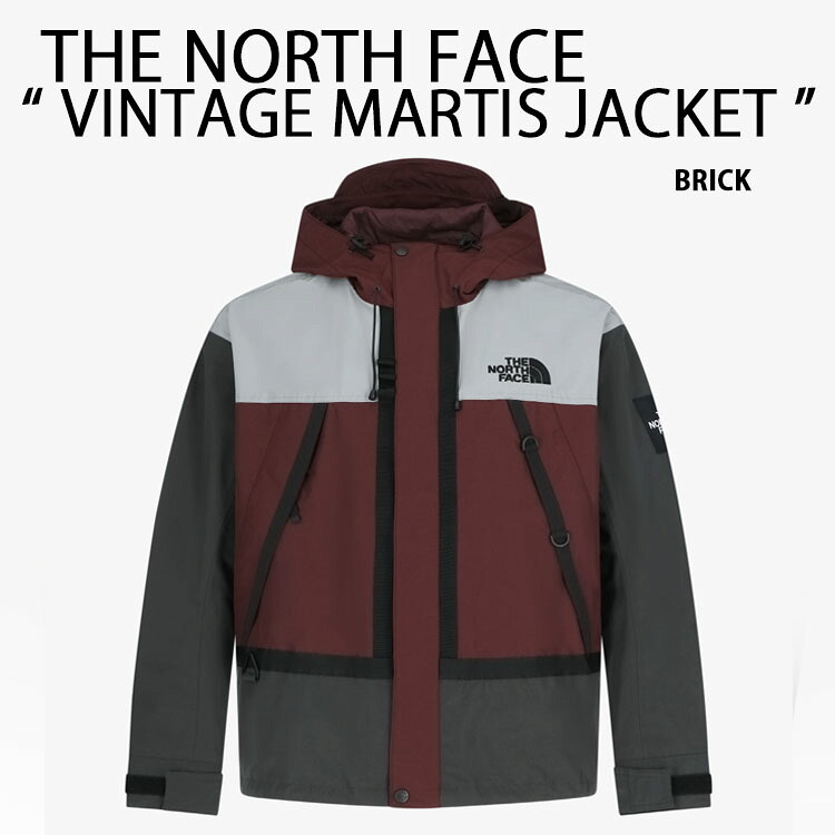 THE NORTH FACE ノースフェイス マウンテンジャケット VINTAGE MARTIS JACKET マウンテンパーカー BRICK ブロック配色 切り返しカラー フーディ パーカー 防水 ロゴ ゆったりサイズ メンズ レディース NJ3BR52K