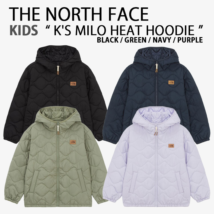 THE NORTH FACE ノースフェイス キッズ ダウンジャケット K'S MILO HEAT HOODIE フーディー フードジャケット 中綿ジャケット キルティング 男の子 女の子 子供用 NJ3NR55S/T/U/V