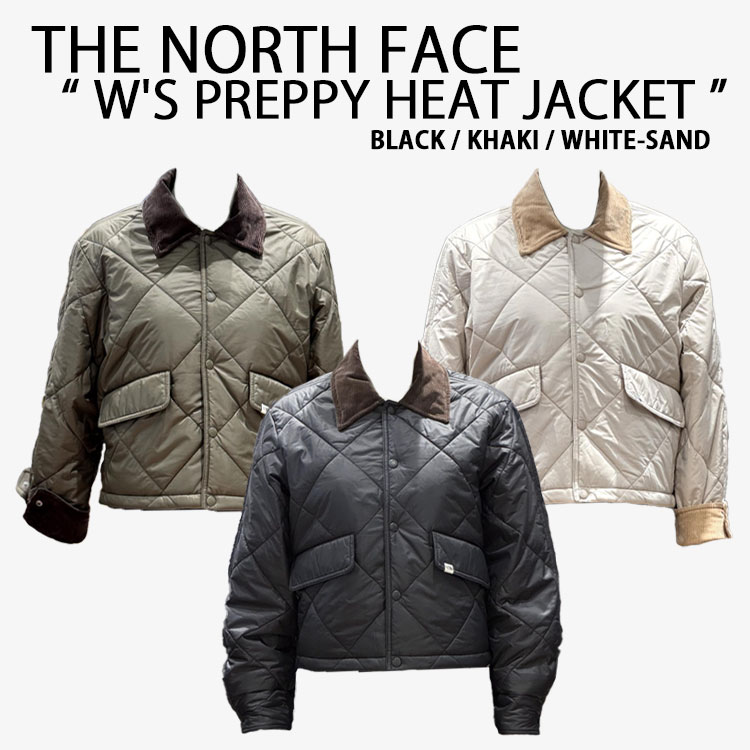 THE NORTH FACE ノースフェイス ホワイトレーベル レディース キルティングジャケット W'S PREPPY HEAT JACKET 中綿ジャケット WHITELABEL ブラック カーキ ホワイト 女性用 NJ3NR80J/K/L
