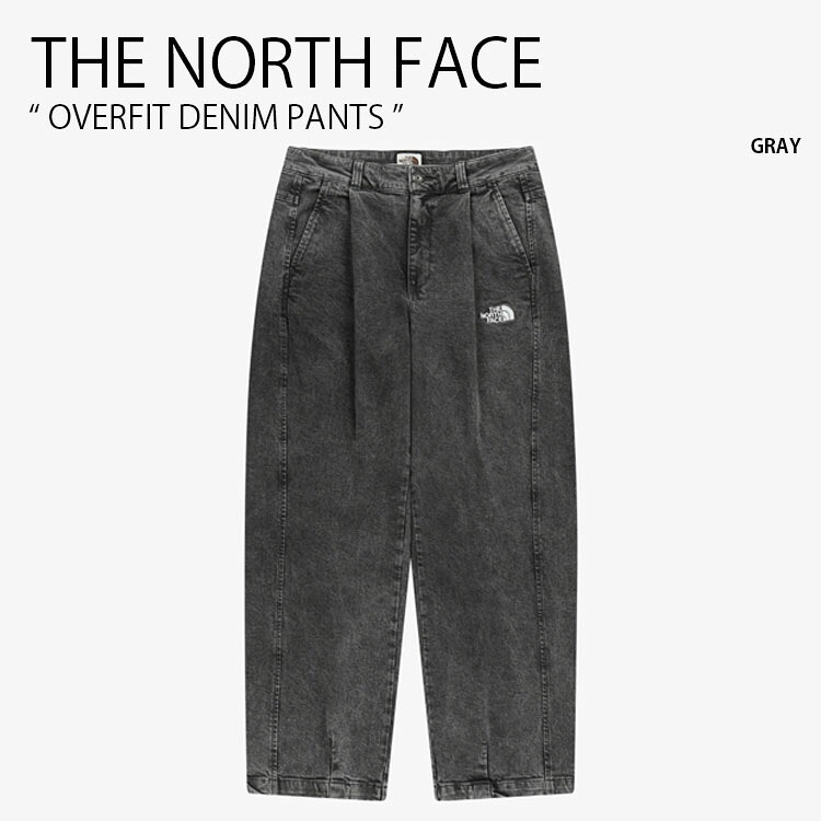 THE NORTH FACE ノースフェイス デニムパンツ OVERFIT DENIM PANTS オーバーフィット デニム パンツ 長ズボン イージーパンツ ロゴ カジュアル ストリート グレー メンズ レディース 男性用 女性用 男女共用 NP6NR57J｜select store LAILAC