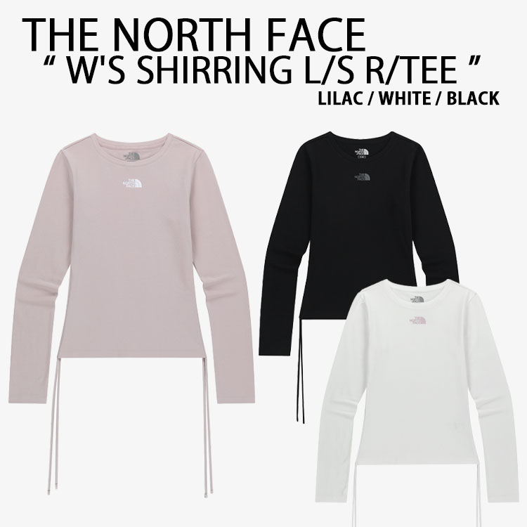 THE NORTH FACE 北の方人間の顔 レディース ティーシャツ W\u0027S SHIRRING L/S R/TEE シャーリングティーシャツ 長袖 WHITELABEL バレー中核グループ お上さん用 今めかしい NT7TR80J/K/L