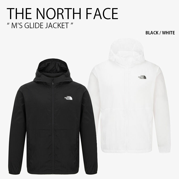 THE NORTH FACE ノースフェイス ナイロンジャケット M'S GLIDE JACKET グライド ジャケット フーディ パーカー レギュラーフィット ロゴ カジュアル ストリート アウトドア ブラック ホワイト メンズ レディース 男性用 女性用 男女共用 NJ3LR12A/B｜select store LAILAC